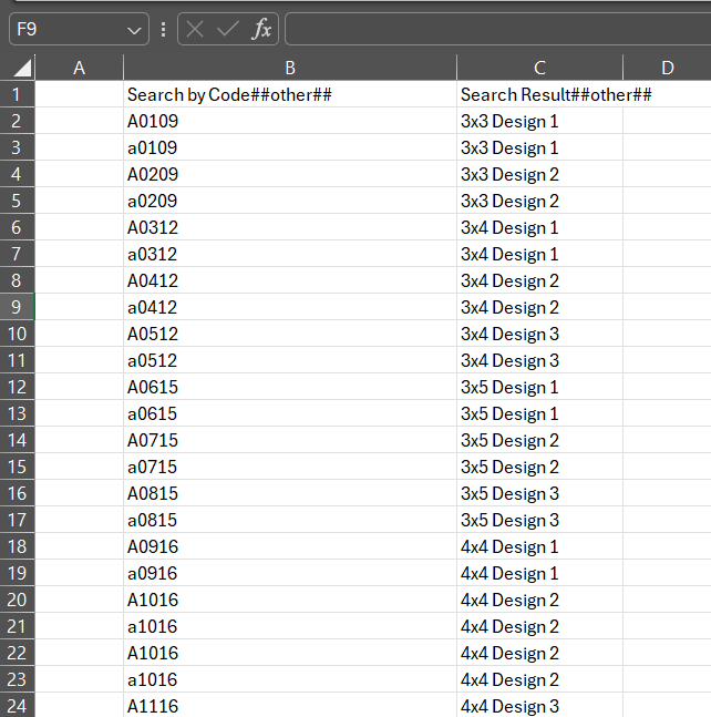 CSV lookup diagram